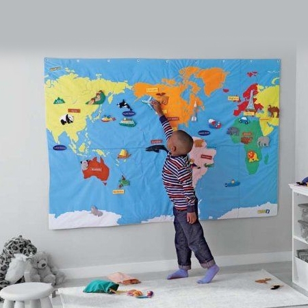 Bez Dünya Haritası Büyük Boy Kumaş