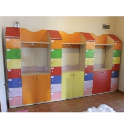 Raflı Kapaklı Portmanto 4 Modül
