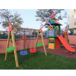 Renkli İkili Salıncak 